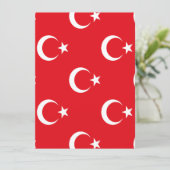 Türkische Flagge Save The Date (Stehend Vorderseite)