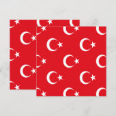 Türkische Flagge Save The Date (Vorne/Hinten)