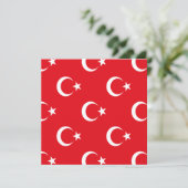 Türkische Flagge Save The Date (Stehend Vorderseite)