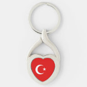 Türkische Flagge Schlüsselanhänger (Vorderseite)