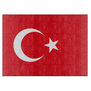 Türkische Flagge Schneidebrett