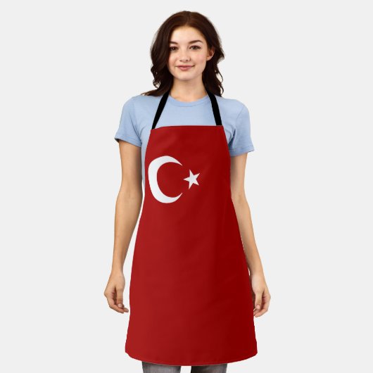Türkische Flagge Schürze (Getragen)