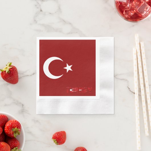 Türkische Flagge Serviette (Beispiel)