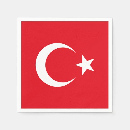 Türkische Flagge Serviette (Vorderseite)