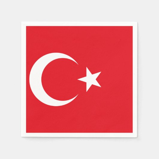 Türkische Flagge Serviette (Vorderseite)