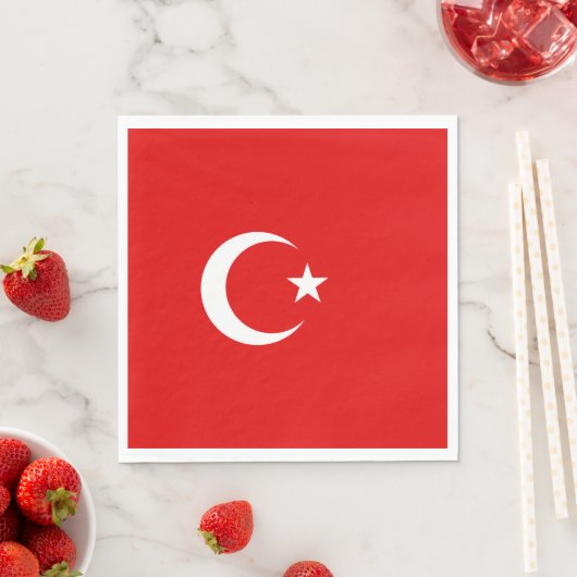 Türkische Flagge Serviette (Beispiel)
