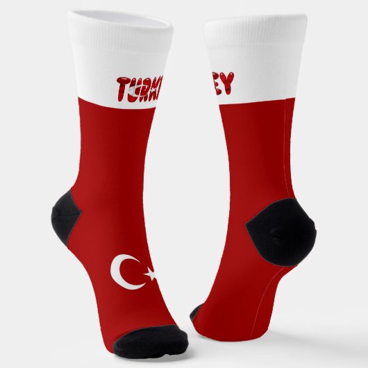 Türkische Flagge Socken (Gewinkelt)