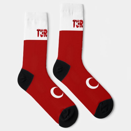 Türkische Flagge Socken (Rechts)