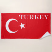 Türkische Flagge Strandtuch (Vorderseite)