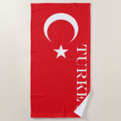 Türkische Flagge Strandtuch (Vorderseite)