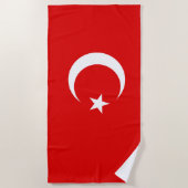 Türkische Flagge Strandtuch (Vorderseite)
