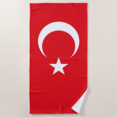 Türkische Flagge Strandtuch (Vorderseite)
