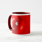 Türkische Flagge Tasse (Vorderseite Links)