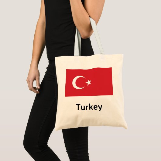 Türkische Flagge Tragetasche (Vorderseite (Produkt))