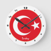 Türkische Flagge, trendige Zuhause /design Uhr (Vorderseite)