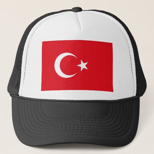 Türkische Flagge Truckerkappe (Vorderseite)
