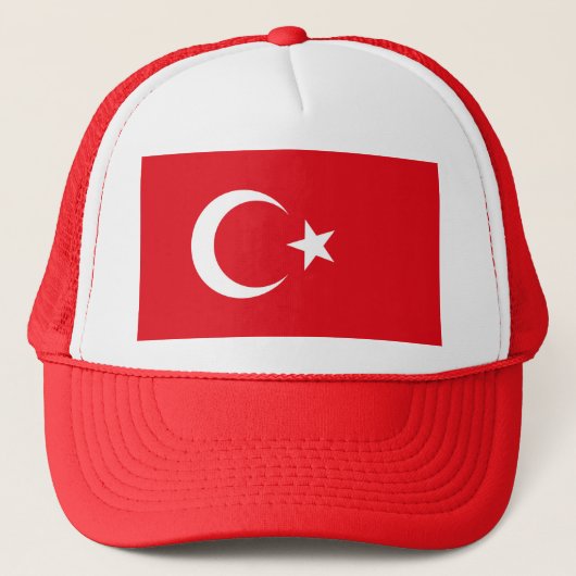 Türkische Flagge Truckerkappe (Vorderseite)