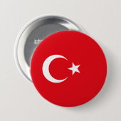 Türkische Flagge (Türkei) Button (Vorne & Hinten)
