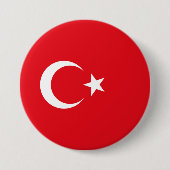 Türkische Flagge (Türkei) Button (Vorderseite)