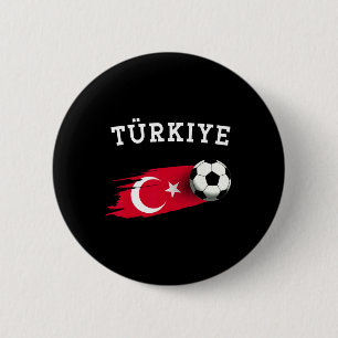 Türkische Flagge Türkei-Flagge Türkischer Fußball Button