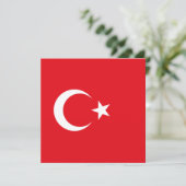 Türkische Flagge (Türkei) Karte (Stehend Vorderseite)