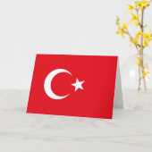Türkische Flagge (Türkei) Karte (Gelbe Blume)