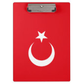Türkische Flagge (Türkei) Klemmbrett (Vorderseite)