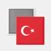 Türkische Flagge (Türkei) Magnet (Vorderseite/Rückseite)