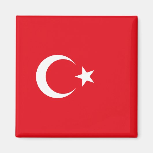 Türkische Flagge (Türkei) Magnet (Vorne)