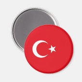 Türkische Flagge (Türkei) Magnet (Vorderseite/Rückseite)