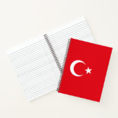 Türkische Flagge (Türkei) Notizblock (Innenseite)