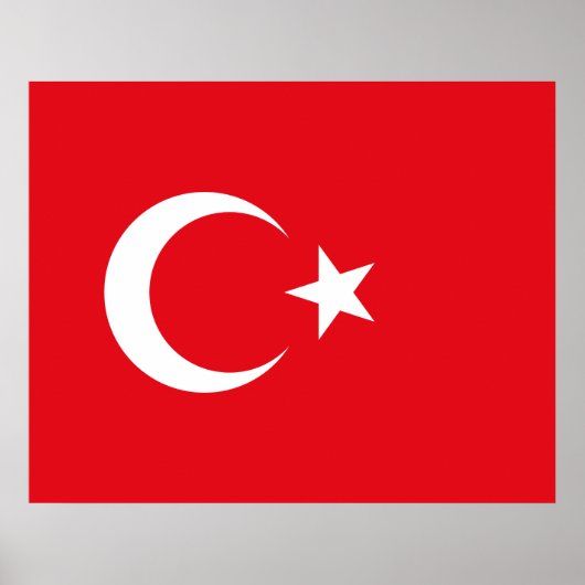 Türkische Flagge (Türkei) Poster (Vorne)