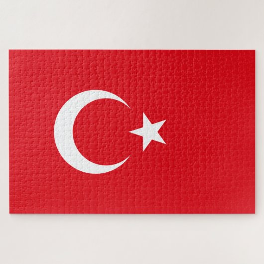 Türkische Flagge (Türkei) Puzzle (Horizontal)