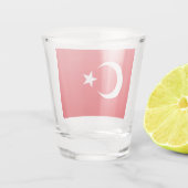 Türkische Flagge (Türkei) Schnapsglas (Rückseite)