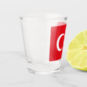 Türkische Flagge (Türkei) Schnapsglas (Links)