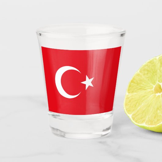 Türkische Flagge (Türkei) Schnapsglas (Vorderseite)
