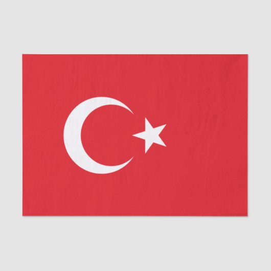Türkische Flagge (Türkei) Seidenpapier (Vorderseite)