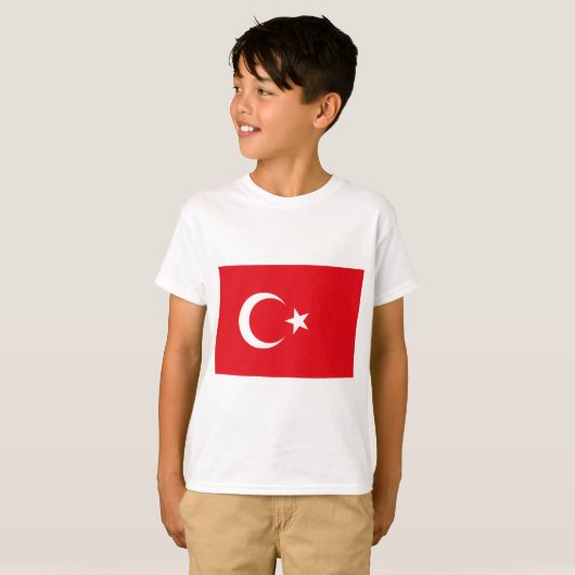 Türkische Flagge (Türkei) T-Shirt (Vorne ganz)