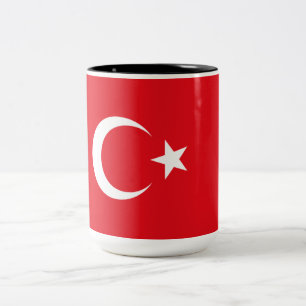 Türkische Flagge (Türkei) Zweifarbige Tasse