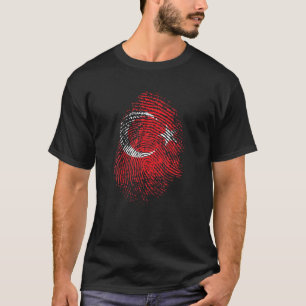Türkische Flagge Türkische Fingerprint Vatan Gesch T-Shirt