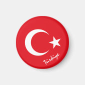 Türkische Flagge / Türkiye Urlaub / Sportfans Magn Magnet (Vorne)