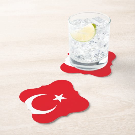 Türkische Flagge Untersetzer (Vor Ort)