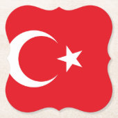 Türkische Flagge Untersetzer (Vorderseite)