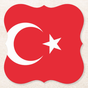 Türkische Flagge Untersetzer