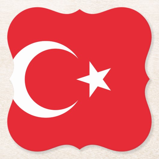 Türkische Flagge Untersetzer (Vorderseite)