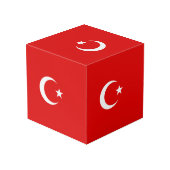 Türkische Flagge Würfel (Rückseite Schrägansicht)
