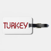 Türkische Flaggenfarben Typografie Gepäckanhänger (Rückseite horizontal)
