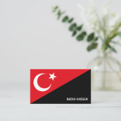 Türkische Flaggengestaltung, Flagge der Türkei Visitenkarte (Stehend Vorderseite)