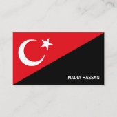 Türkische Flaggengestaltung, Flagge der Türkei Visitenkarte (Vorderseite)