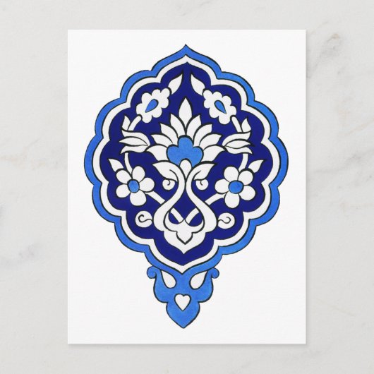 Türkische Fliese Postkarte (Vorderseite)